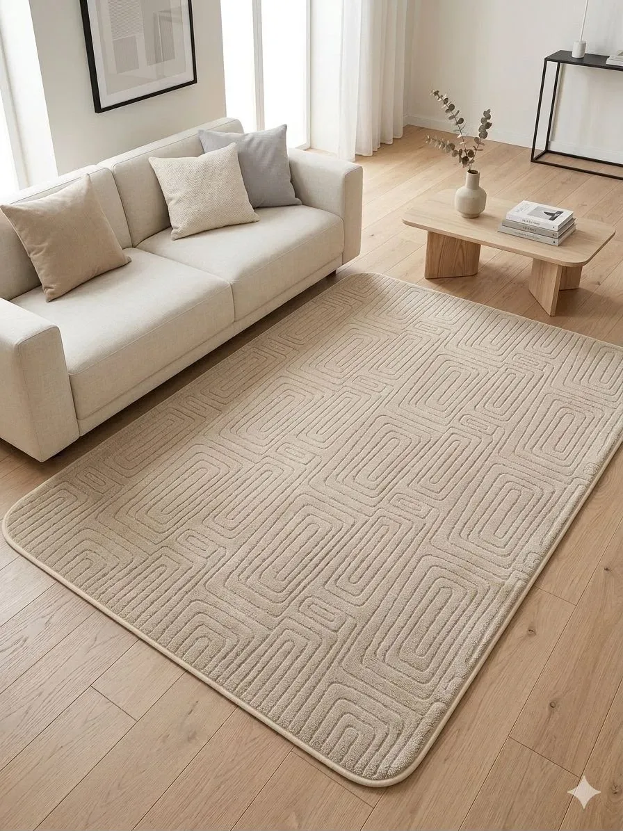 ALFOMBRA TIPO GOLDEN BEIGE TEXTURA LABERINTO